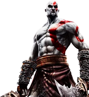 Kratos Godof War Fierce Stance PNG image