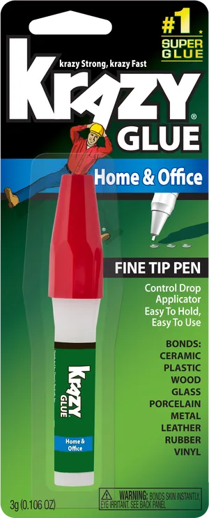 Krazy Glue Fine Tip Pen Packaging PNG image