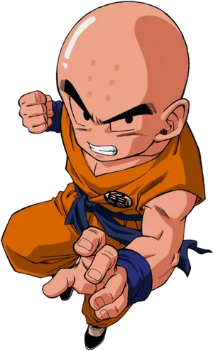 Krillin Action Pose PNG image