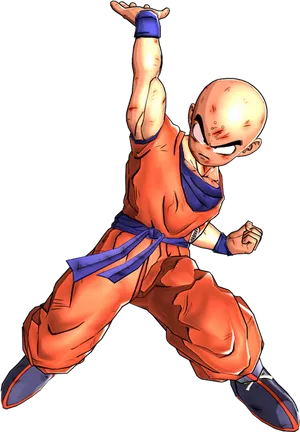 Krillin Action Pose PNG image