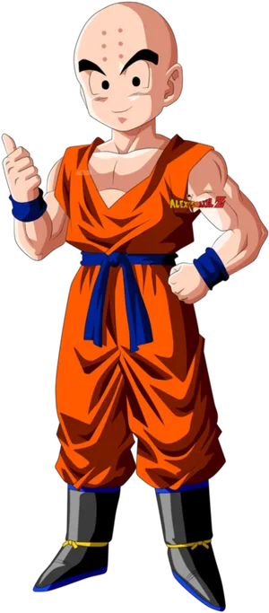 Krillin D B Z Character Thumbs Up PNG image