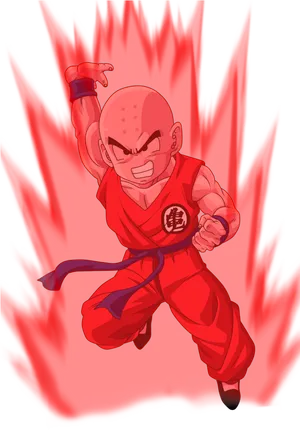 Krillin Power Up Flare PNG image