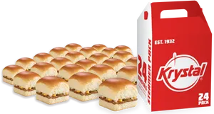 Krystal Burger24 Pack Steamer PNG image