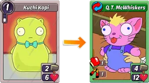 Kuchi Kopiand Q T Mc Whiskers Card Comparison