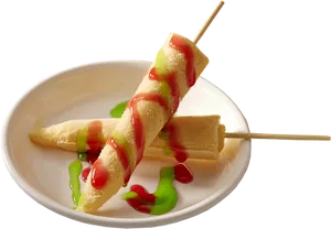 Kulfi Dessertwith Syrup Drizzle PNG