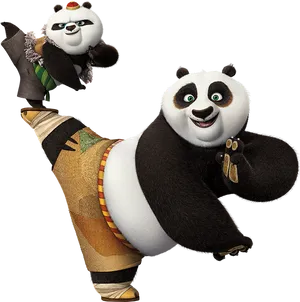 Kung Fu Panda Duo Pose PNG image