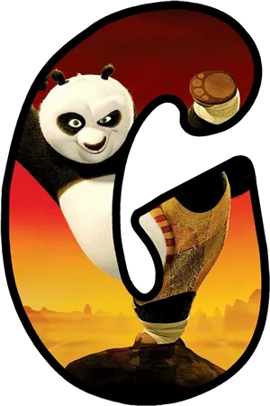 Kung Fu Panda Yin Yang Poster PNG image