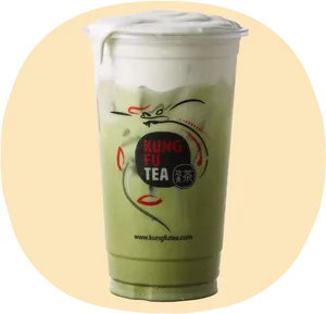 Kung Fu Tea Green Bubble Tea PNG image