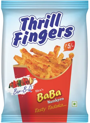 Kurkure Thrill Fingers Barbecue Flavor Packet PNG image