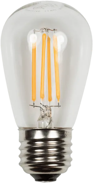 L E D Filament Bulb Closeup PNG image