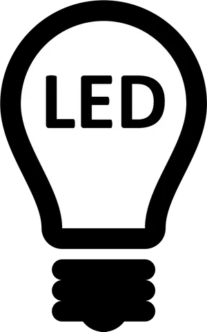 L E D Light Bulb Icon PNG image