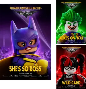 L E G O Batman Movie Character Posters PNG image