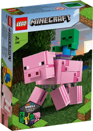 L E G O Minecraft Pig Set Box Art PNG image