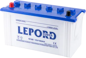 L E P O R D12 V100 Ah Sealed Lead Acid Battery PNG image