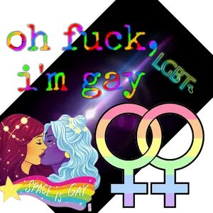 L G B T Pride Loveand Space PNG image