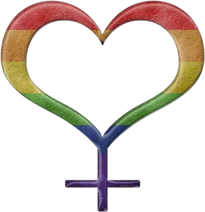 L G B T Q Lesbian Symbol Heart PNG image