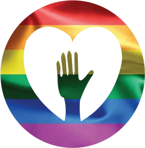 L G B T Q Rainbow Heart Silhouette PNG image