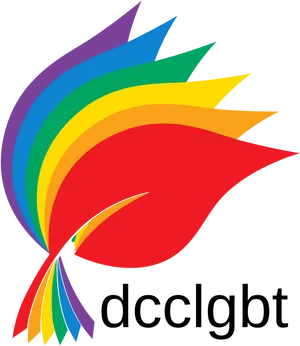 L G B T Rainbow Feather Logo PNG