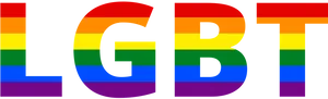 L G B T Rainbow Text PNG
