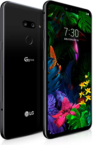 L G G8 Thin Q Smartphone Displayand Design PNG image
