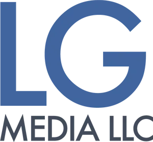 L G Media L L C Logo Blue PNG image