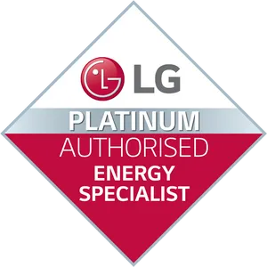 L G Platinum Authorised Energy Specialist Badge PNG image