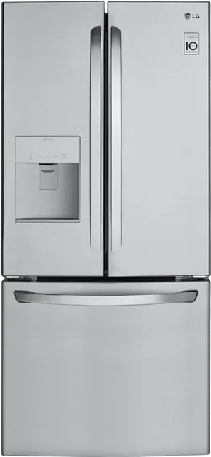 L G Stainless Steel French Door Refrigerator PNG image