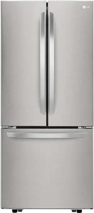L G Stainless Steel French Door Refrigerator PNG image