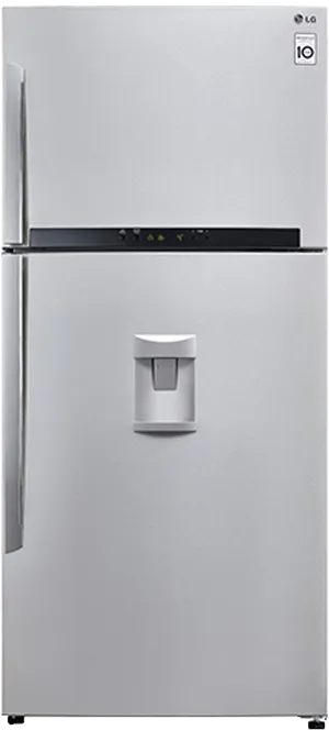 L G Stainless Steel Top Freezer Refrigerator PNG image