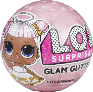 L O L Surprise Glam Glitter Ball Packaging PNG image