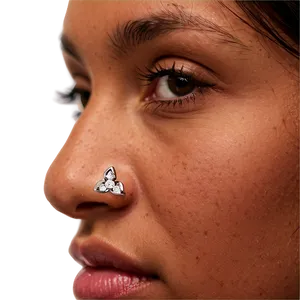 L-shaped Nose Stud PNG Uij7