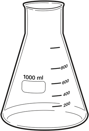 Laboratory Erlenmeyer Flask Drawing PNG