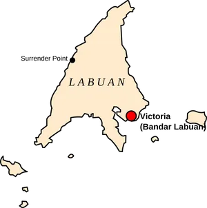 Labuan Island Map Malaysia PNG image