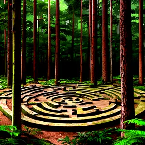 Labyrinth In Forest Setting PNG 72 PNG