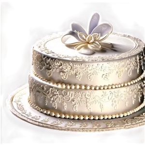 Lace Detailed Wedding Wedding Cake PNG Xcl64 PNG