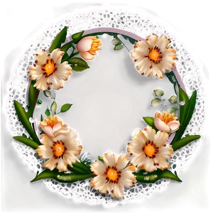 Lace Flower Circle PNG 9 PNG