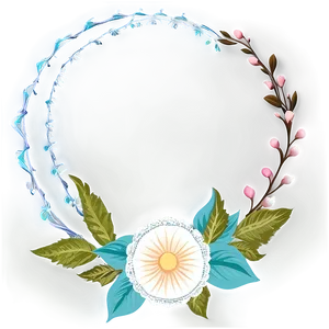 Lace Flower Circle PNG Kvg46 PNG