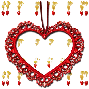 Lace Heart Frame PNG Val87 PNG