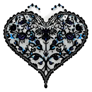 Lace Heart Outline Png 05252024 PNG image