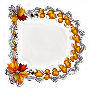 Lace Pattern Thanksgiving Border PNG Fxp PNG