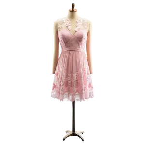 Lace Pink Dress Png 06292024 PNG image