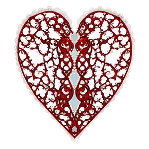 Lace Red Heart Png Fwa PNG image