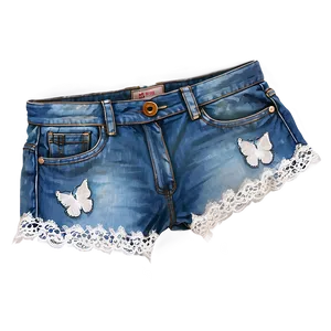 Lace Trim Jorts PNG 06132024 PNG