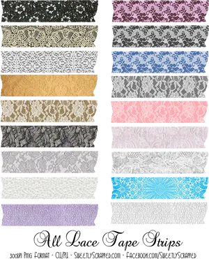 Lace Washi Tape Collection PNG image