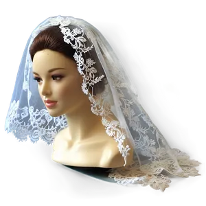 Lace Wedding Veil Png 06272024 PNG image