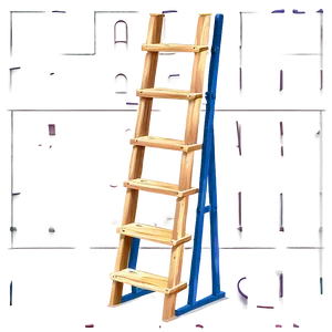 Ladder Wood Shelf Varieties PNG Qjo