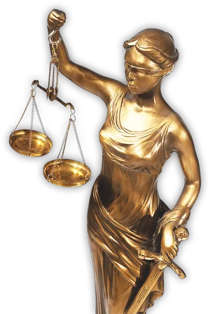 Lady Justice Statue PNG image