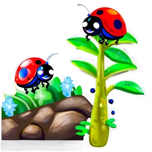 Ladybug Adventure Scene PNG Xcm PNG