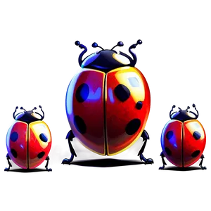 Ladybug Family Cartoon PNG Mos82 PNG