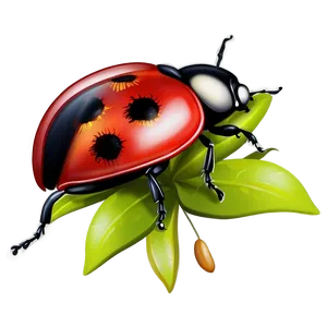 Ladybug In Garden PNG Qra